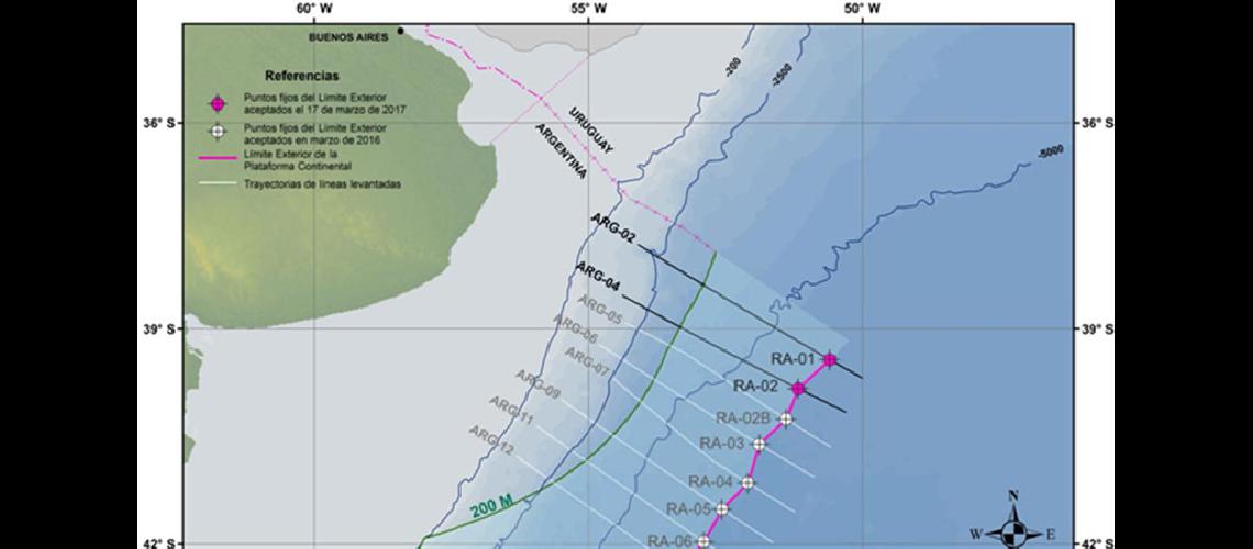  Nuevo liacutemite de plataforma continental de la Argentina