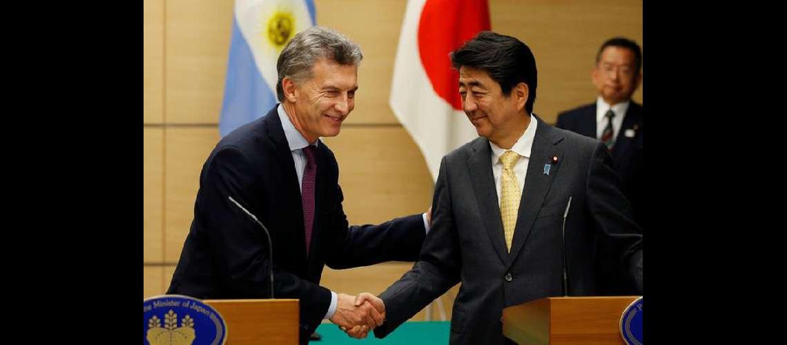 Macri recibioacute el apoyo del primer ministro de Japoacuten