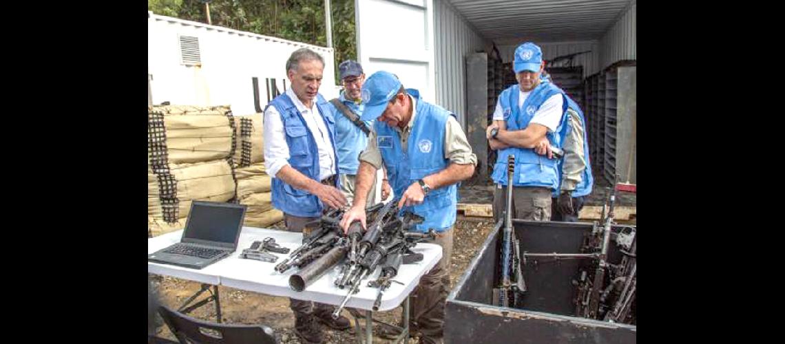La ONU tiene las  armas de las FARC