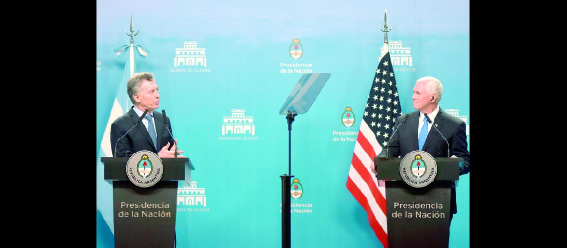 Macri y Pence acordaron reforzar el lazo bilateral