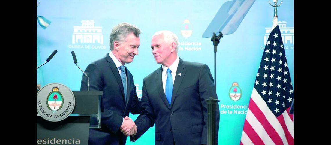 Macri le mandoacute una carta al vice de Trump