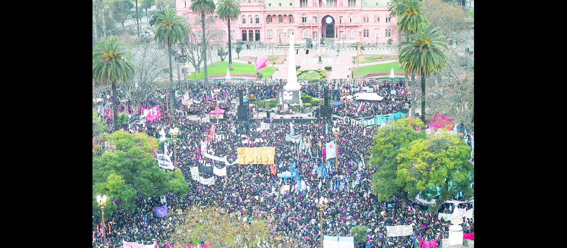 Protesta en Plaza de Mayo por el caso Maldonado