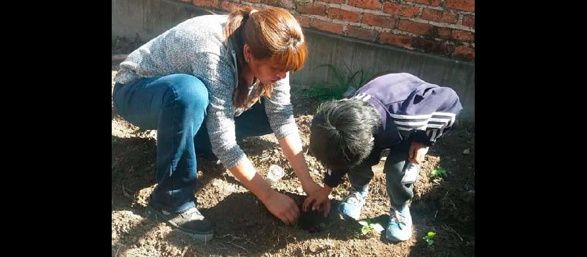 Iniciaron proyecto de huerta  escolar en un jardiacuten de infantes