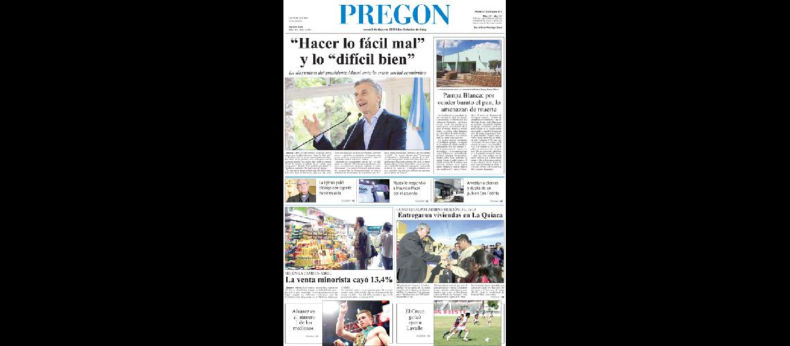 EDICION DE HOY Lunes 6 de mayo de 2019