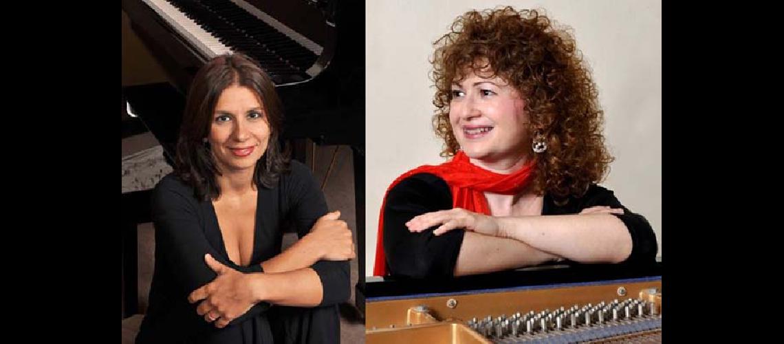Diana Lopszyc y Fernanda Morello en un concierto a dos pianos