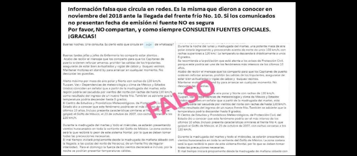 Falso pronoacutestico en la redes