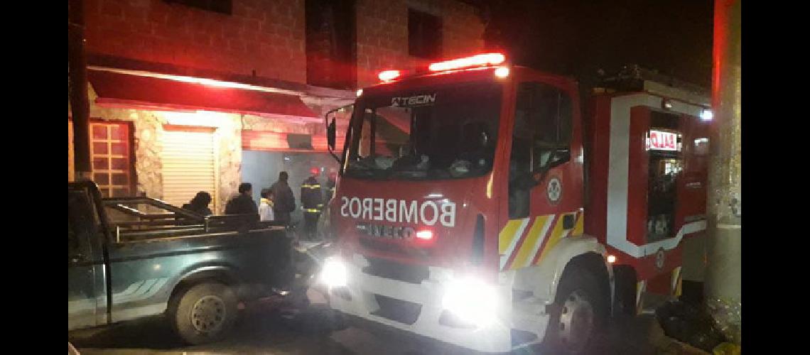 Incendio en un local de la feria
