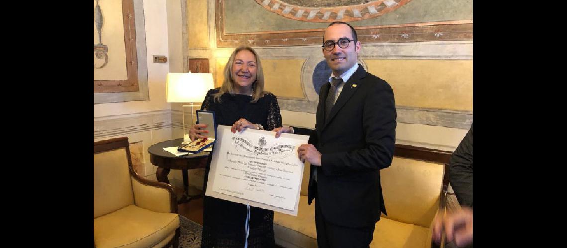 Reconocimiento a la  Senadora Giacoppo