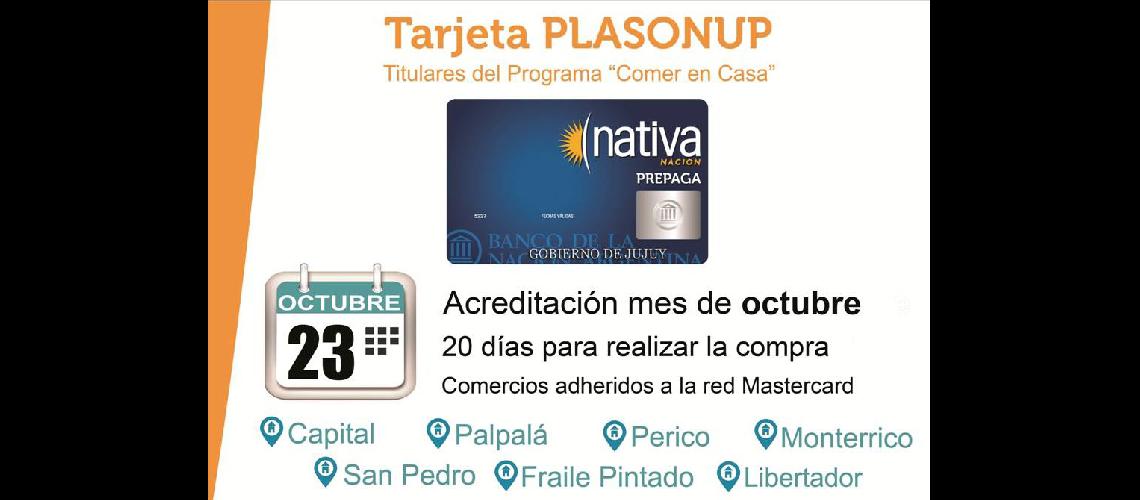 Se acreditoacute la tarjeta Plasonup por el mes de octubre