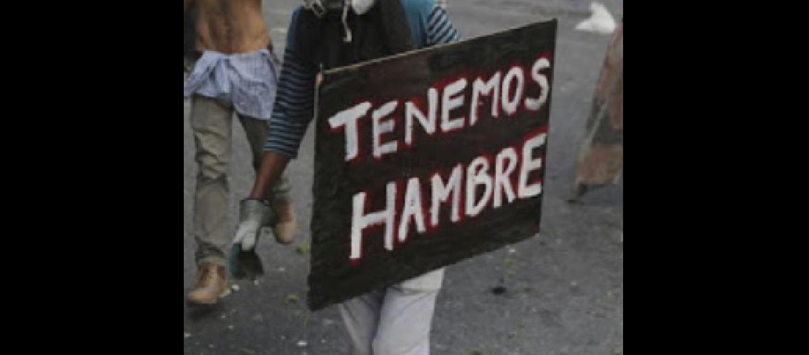 Protesta contra #147el hambre y la violencia#148