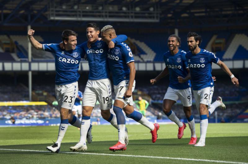 El colombiano James Rodriacuteguez  brilloacute en la victoria del Everton