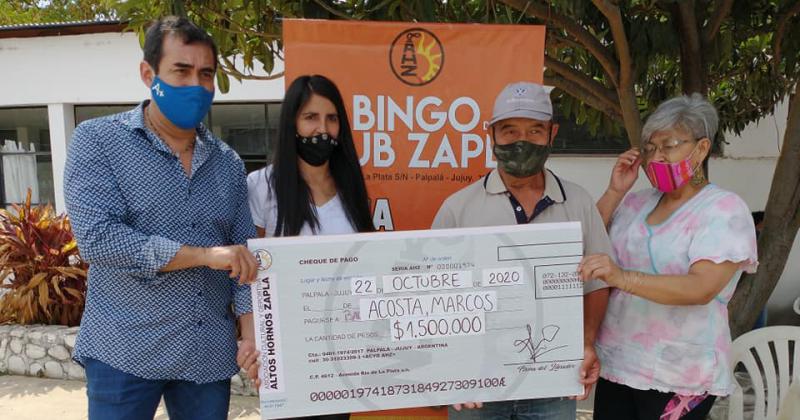 Zapla entregoacute los premios del seacuteptimo Bingo