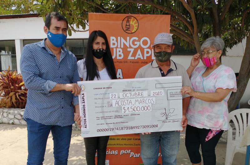 Zapla entregoacute los premios del seacuteptimo Bingo