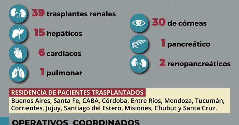 Se realizaron 530 trasplantes en lo que va de la pandemia