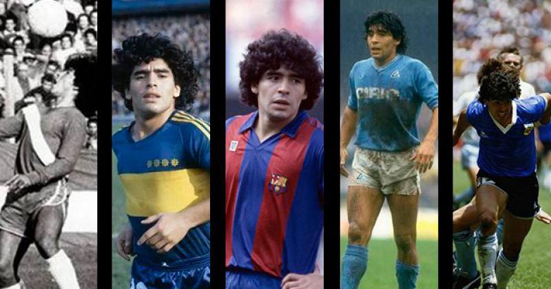 Diego Maradona jugoacute en seis equipos