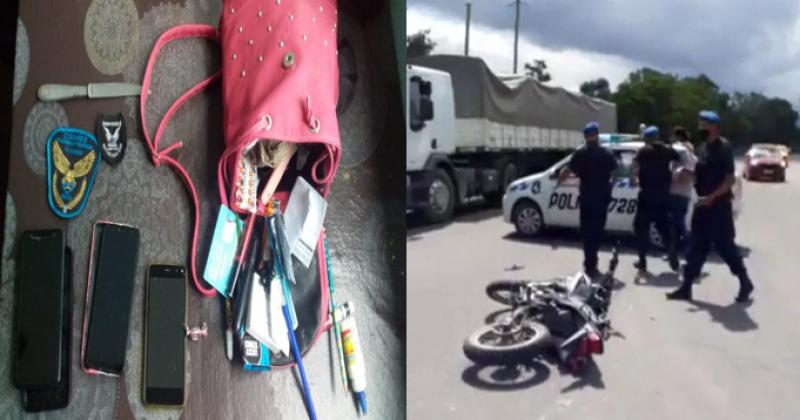 Dos motochorros detenidos tras robarle la cartera a una mujer