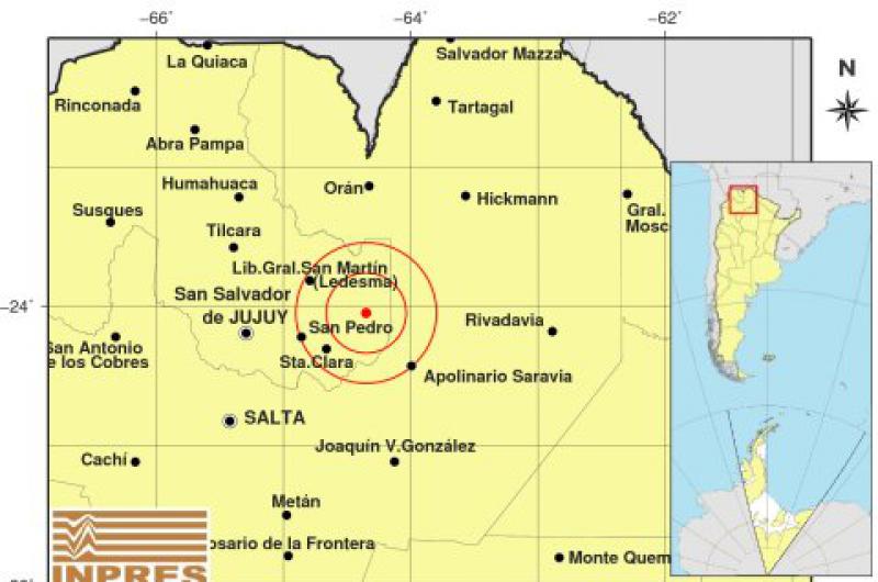 Sismo de magnitud 48 grados en Jujuy