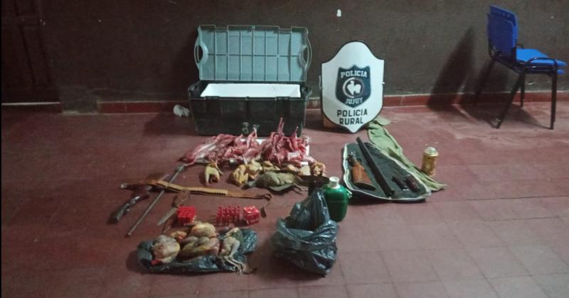 Saltentildeos aprehendidos por caza ilegal en el departamento de Santa Baacuterbara