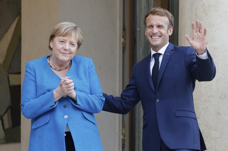 Merkel y Macron uacuteltimo encuentro en Pariacutes en viacutesperas de las elecciones en Alemania