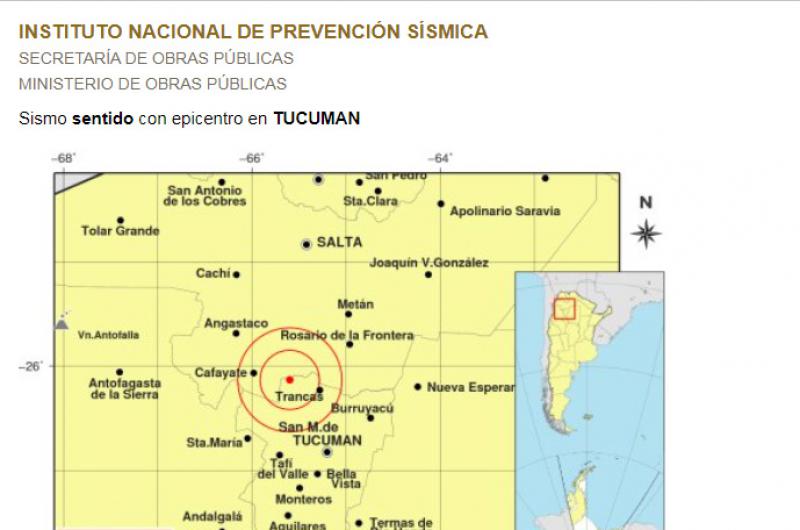 Un fuerte sismo sacudioacute la provincia de Tucumaacuten- no se reportaron viacutectimas ni dantildeos materiales