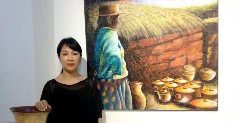 Ivana Ortega exhibiraacute hoy sus pinturas en Museo Irureta de Tilcara