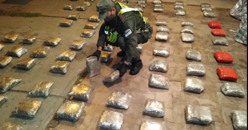 Secuestraron 167 kilos de cogollos de marihuana 