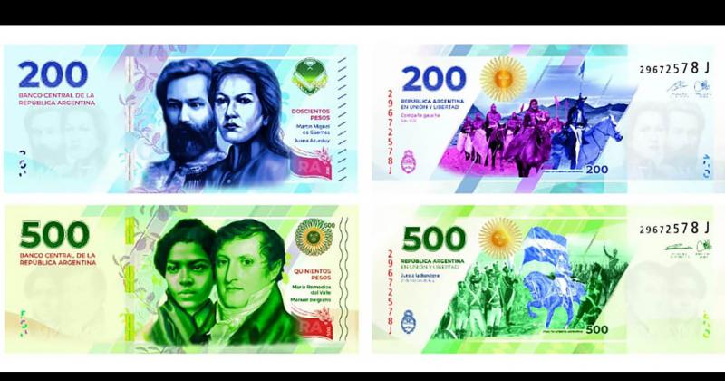 Se presentaron los nuevos billetes con valores de 100 200 500 y 1000