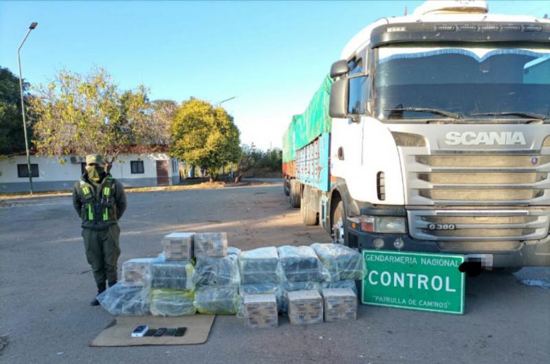 Contrabandeaban hojas de coca y bica en una carga de madera