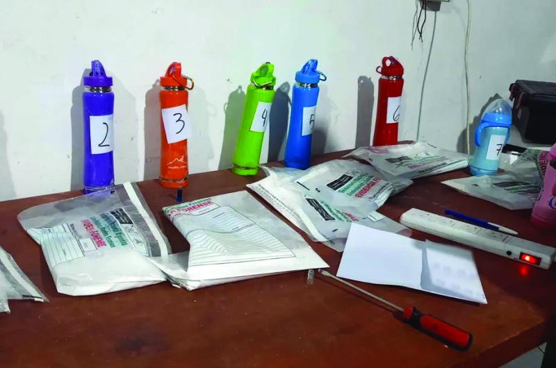 Libertador encontraron cocaiacutena en botellas teacutermicas y mamaderas