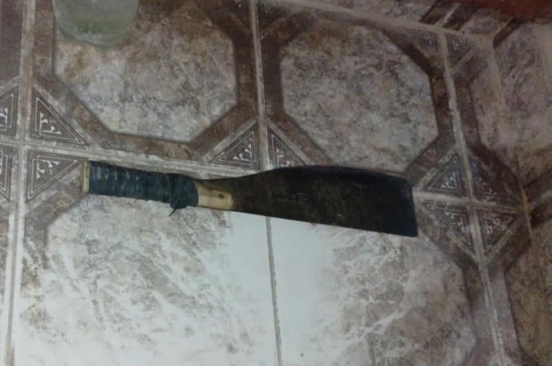 Atacoacute a su propio hijo con un arma blanca