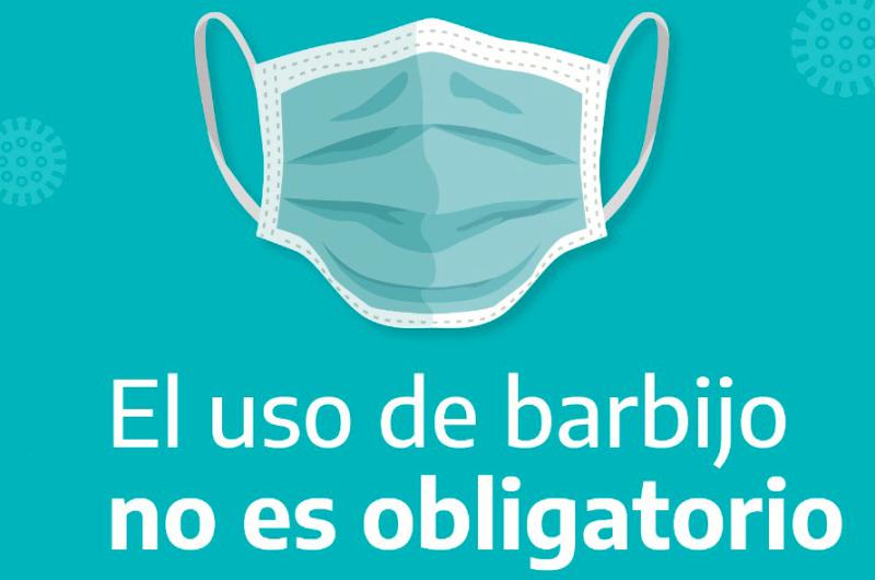 En la provincia ya no seraacute obligatorio el uso de barbijo