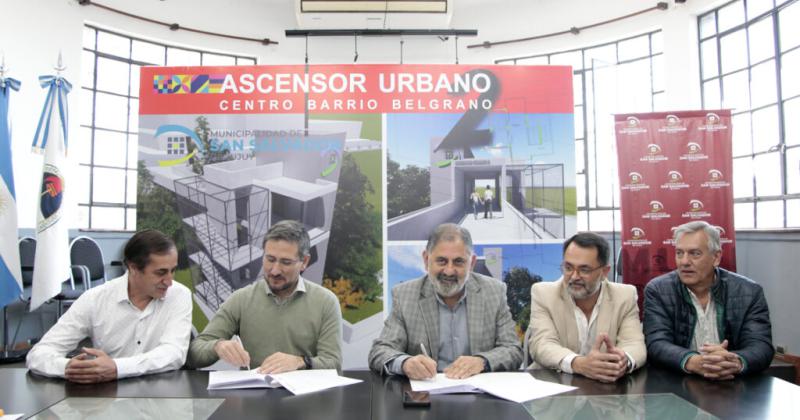 Firmaron convenio para el inicio de las obras del segundo ascensor urbano