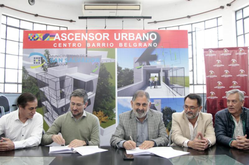 Firmaron convenio para el inicio de las obras del segundo ascensor urbano