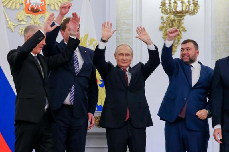 Putin anexiona territorios ocupados y encima llama a un alto el fuego