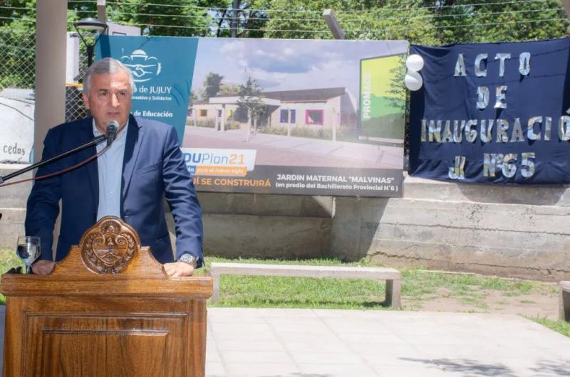 Morales dejoacute inaugurado nuevo jardiacuten maternal en Bdeg Malvinas