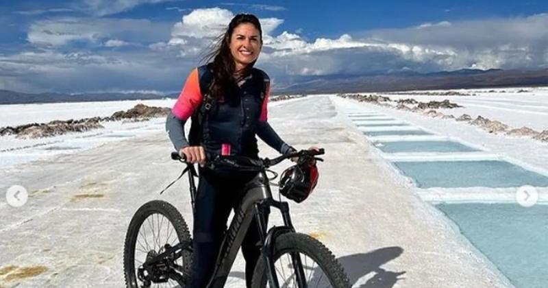 Gabriela Sabatini disfruta de los paisajes de Jujuy