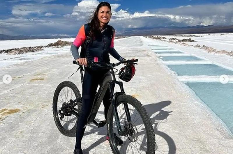 Gabriela Sabatini disfruta de los paisajes de Jujuy