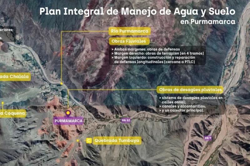 Destacan avances de obras de seguridad en cuencas de Purmamarca Chalala y Coquena