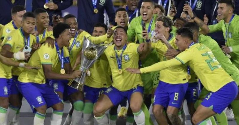 Brasil vencioacute sobre el final a Uruguay y se adjudicoacute el Sudamericano Sub 20