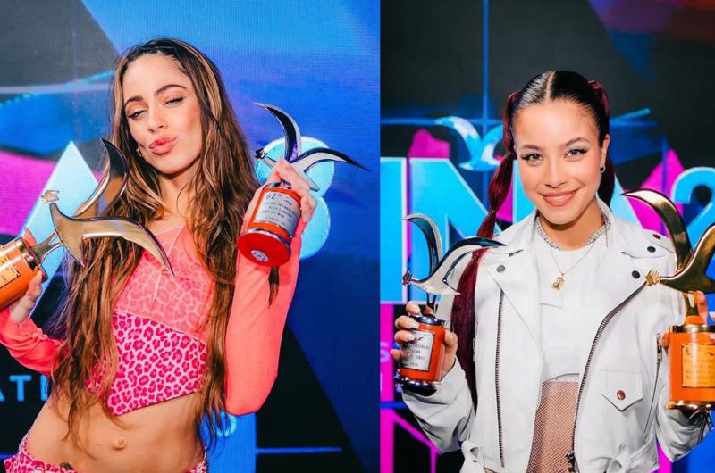 Emilia y Tini sacudieron Vintildea del Mar y se llevaron gaviota de oro y plata