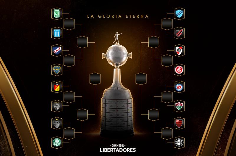 Boca-Nacional de Uruguay y River-Inter de Brasil en los octavos de la Libertadores