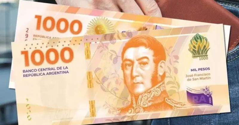 Entroacute en circulacioacuten el nuevo billete de 1000 con San Martiacuten