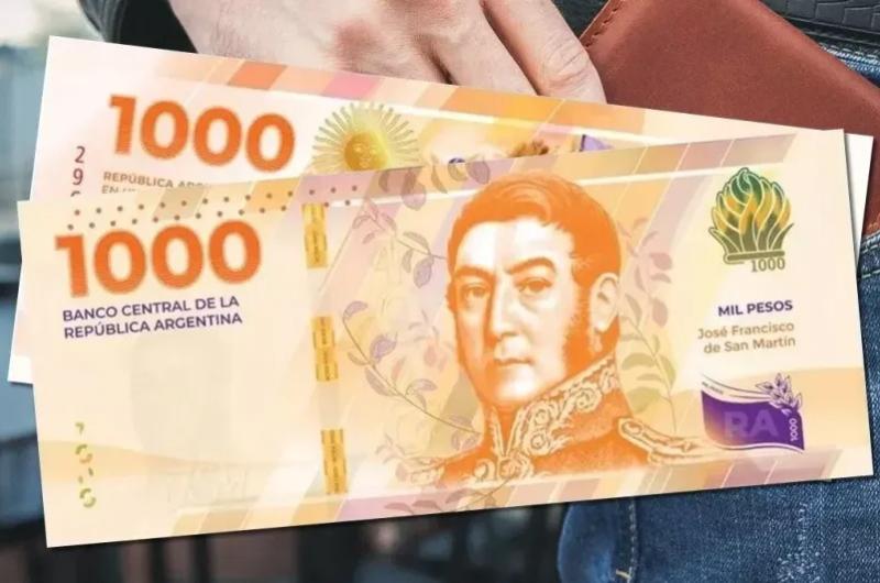 Entroacute en circulacioacuten el nuevo billete de 1000 con San Martiacuten