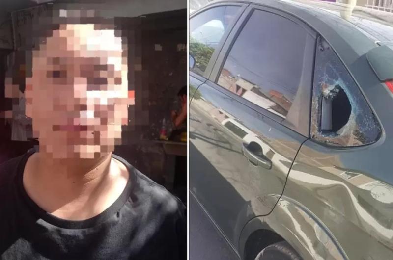 Destrozoacute el auto de su ex novia en barrio Mariano Moreno 