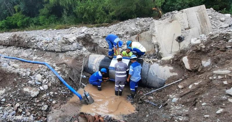 Agua Potable finalizoacute exitosamente la reparacioacuten del acueducto en riacuteo Grande