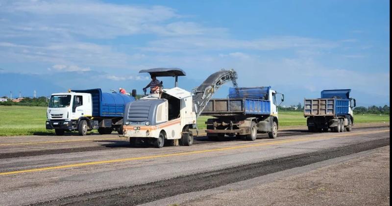 Trabajos de mantenimiento en el Aeropuerto Internacional Jujuy