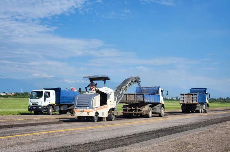 Trabajos de mantenimiento en el Aeropuerto Internacional Jujuy