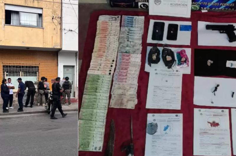 Secuestraron marihuana cocaiacutena dinero y armas de fuego en un allanamiento