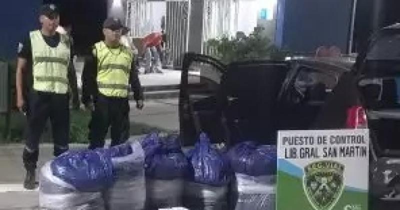 Intentaron escapar de un control vial con 110 kilos de hoja de coca y fueron detenidos