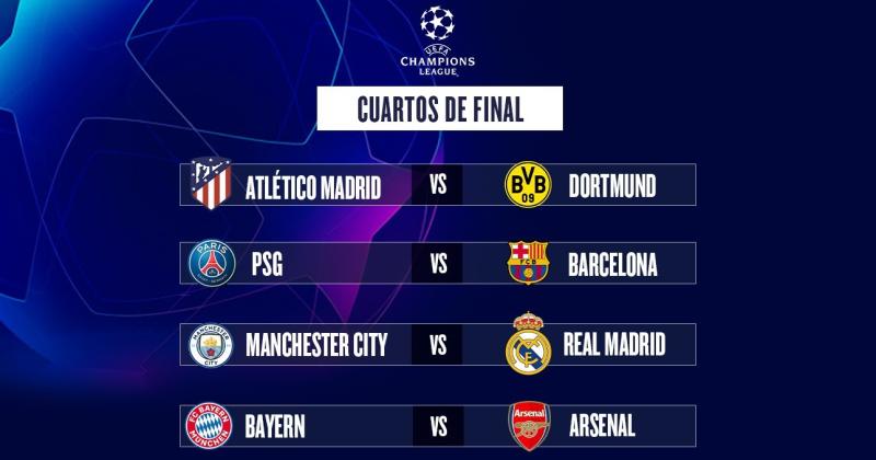 Champions League- El PSG se enfrentaraacute al Barcelona y el Real Madrid al Manchester City